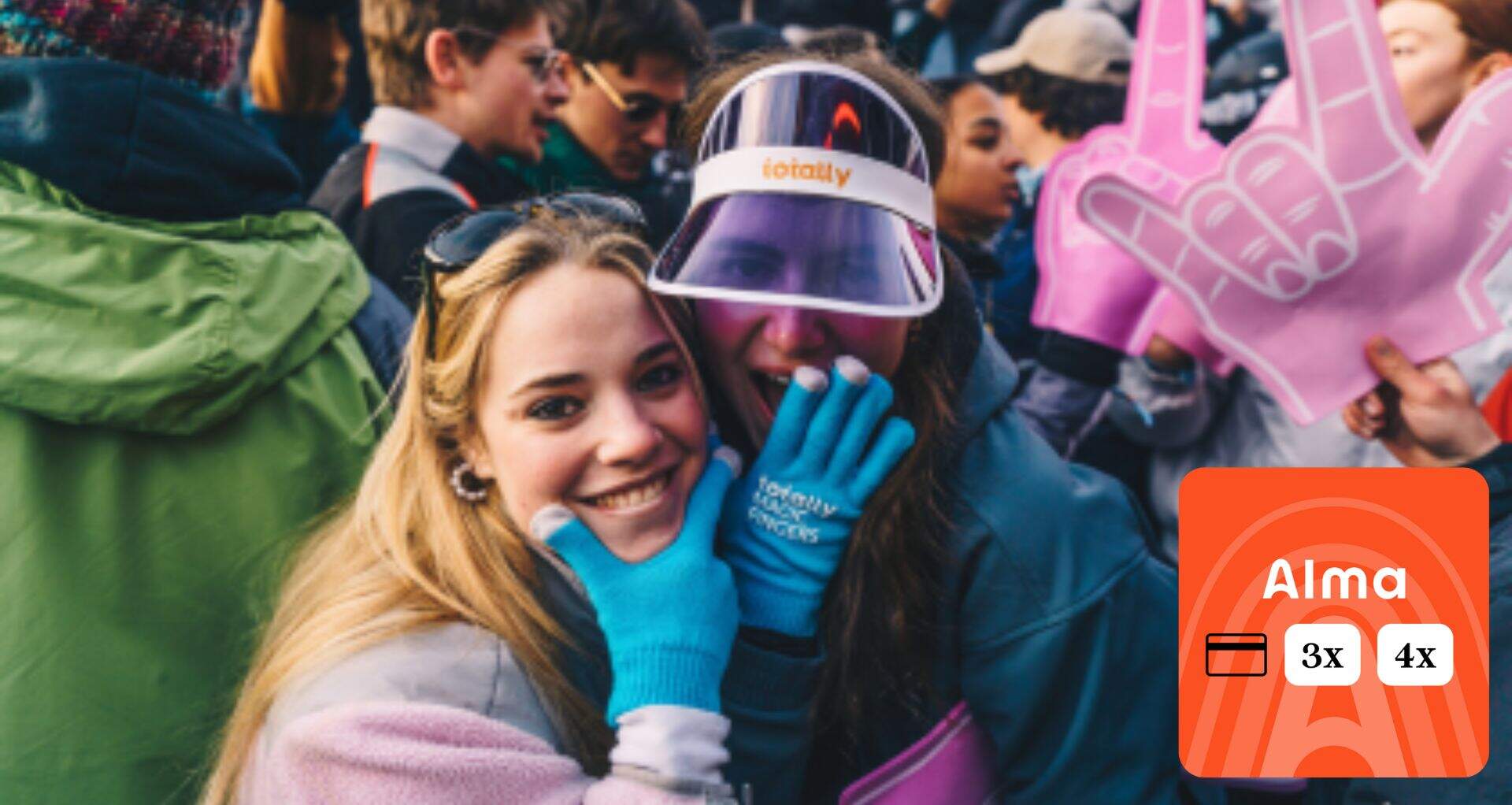 2 filles au ski, paiement alma